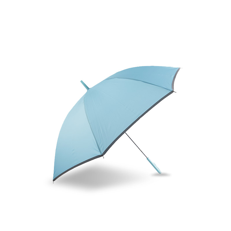 Pongee Biru Muda Kecil Segar, Dengan Payung Lurus Strip Reflektif-0E6B0037