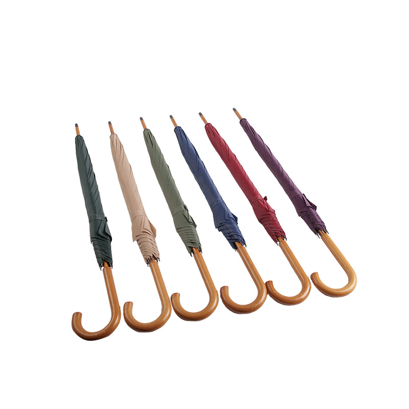 Payung Lurus Gagang Kayu Ungu Pongee-0E6B0064