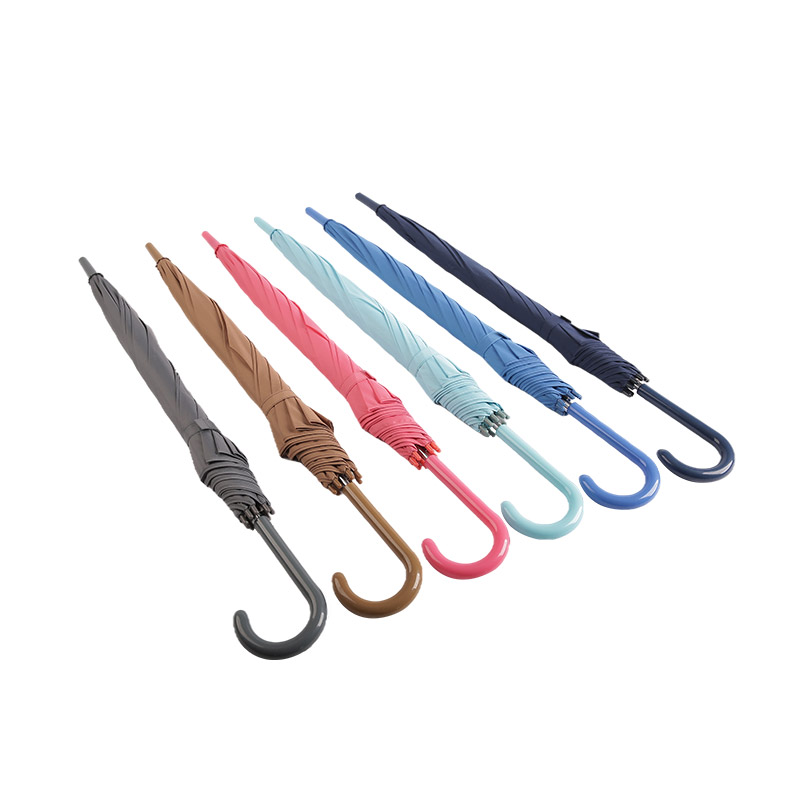 Dark Blue Palace Style Pongee Lurus payung-0E6B0188