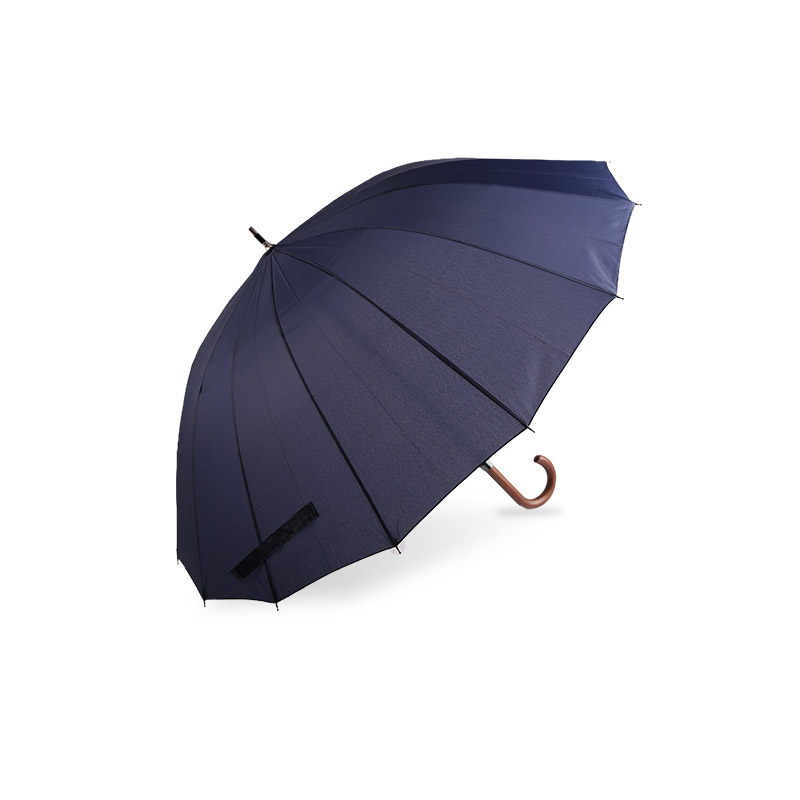 Dome Pure Manual Gagang Kayu Pongee Payung Lurus-0E6B0247