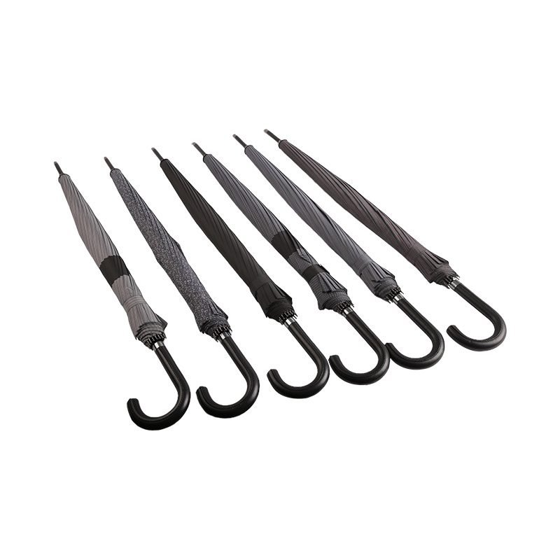 Warna Kopi Hitam Mudah Diperbaiki Payung Lurus Pongee-0E6B0318