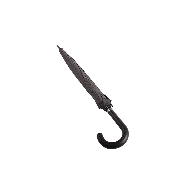 Warna Kopi Hitam Mudah Diperbaiki Payung Lurus Pongee-0E6B0318