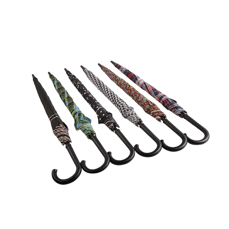 Payung Pongee Lurus Bergaris Tiga Warna Bercampur-0E6B0378