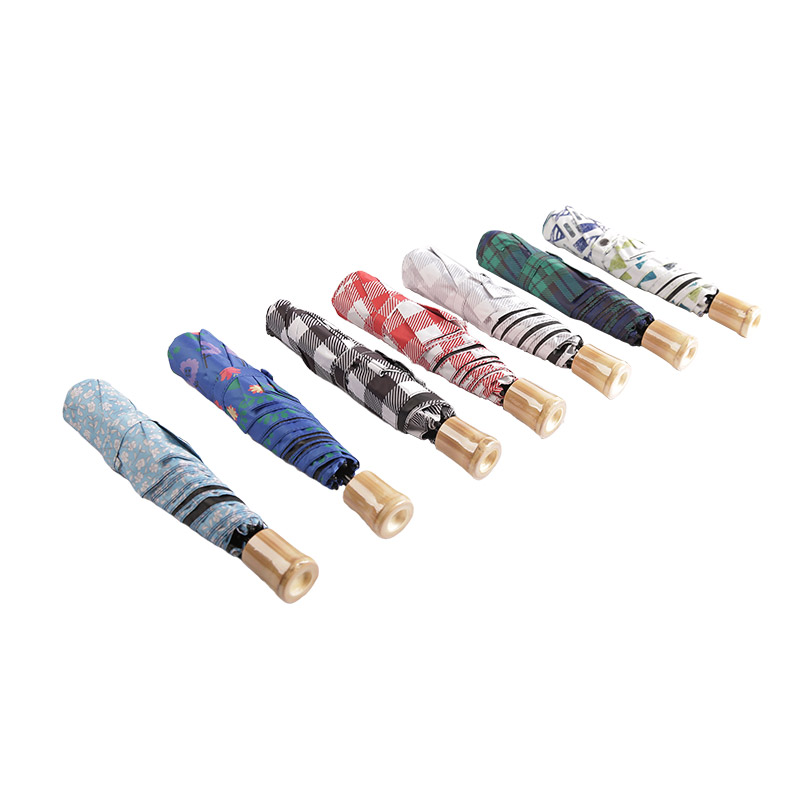 Mini Beberapa Pola Pongee Dengan Dilapisi Payung Lipat Tiga-0E6B0423