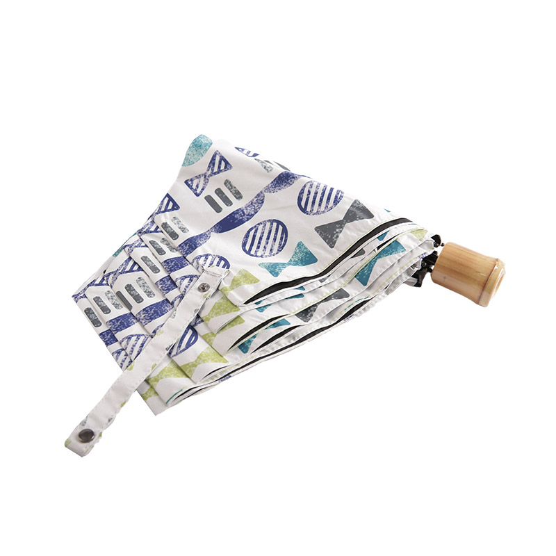 Mini Beberapa Pola Pongee Dengan Dilapisi Payung Lipat Tiga-0E6B0423