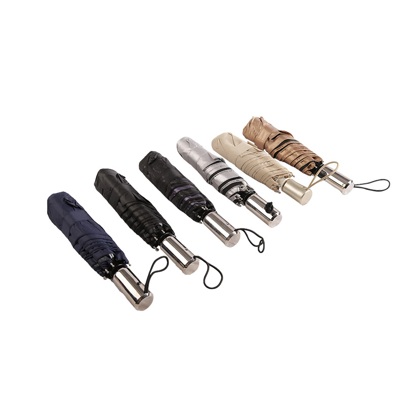 Apricot Atmosphere Pongee Payung lipat tiga-0E6B0465