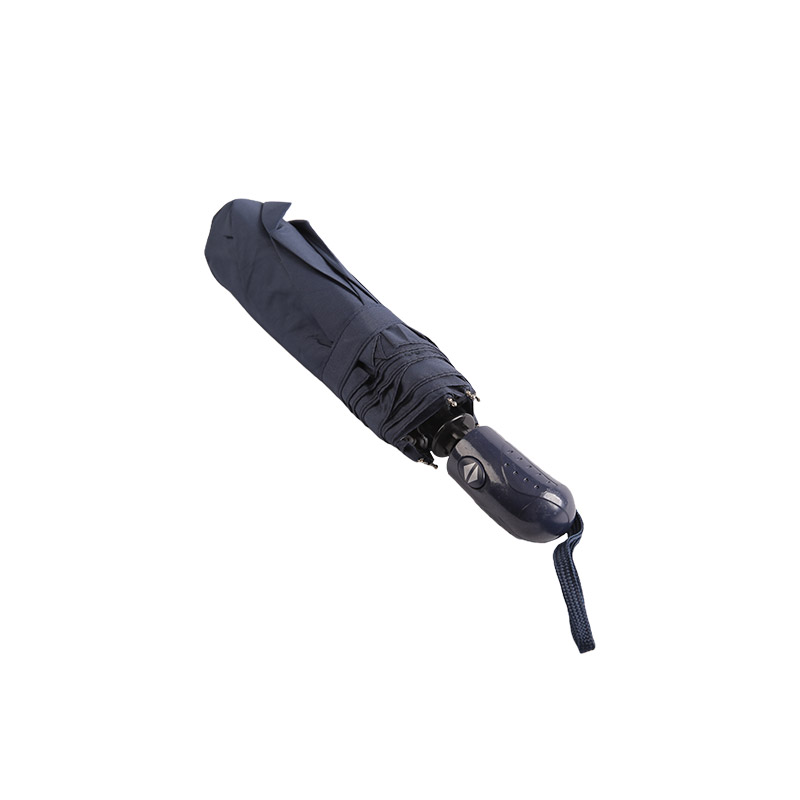 Pongee Tahan Hujan Warna Gelap Payung lipat tiga-0E6B0491