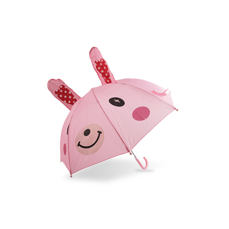 Pink Cute Bunny Bear Polyester Payung Anak-0E6B0672